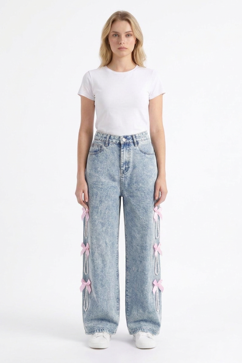 Women's High Waist Wide Leg Jeans