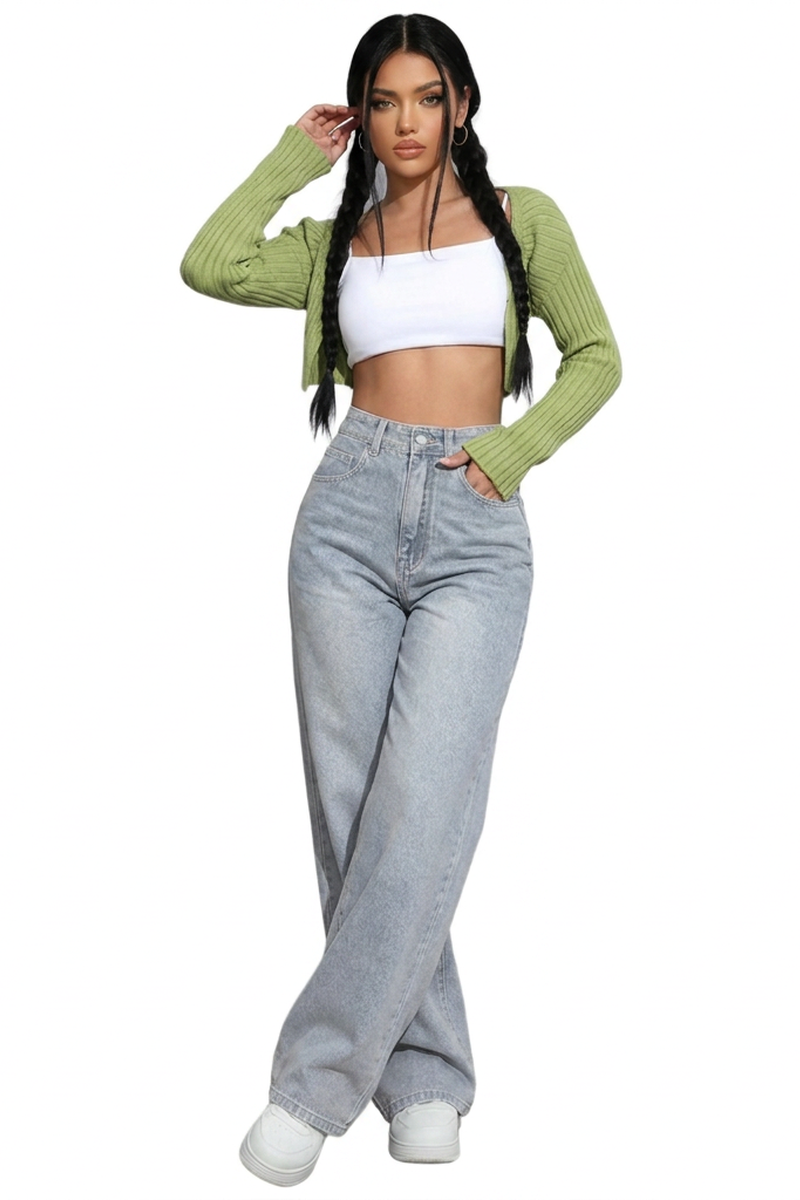 Women's Vintage Wash Loose Wide Leg Jeans