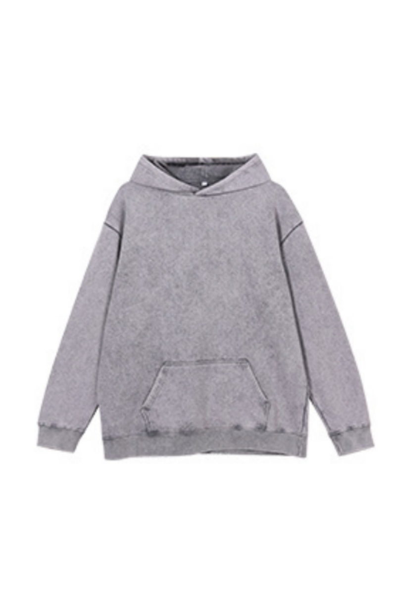 Unisex Fall Clothing 400G Washed Loopback Pullover Hoodie