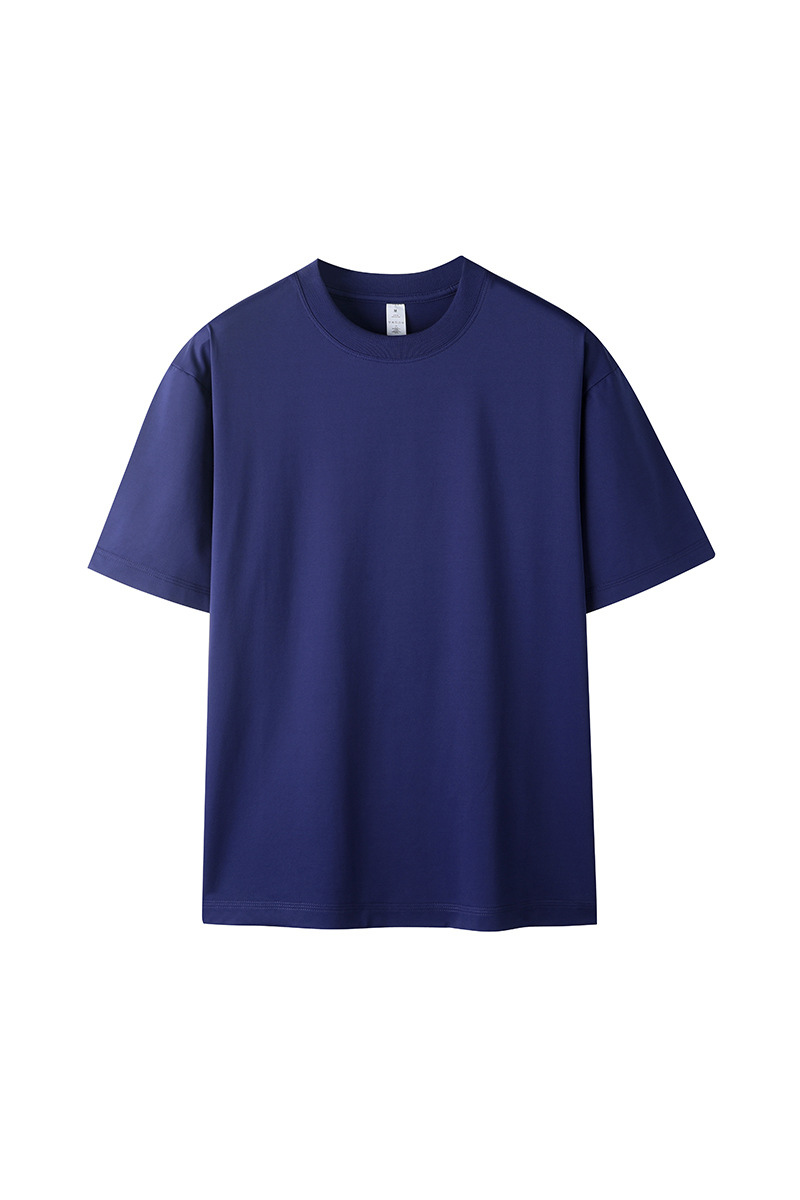 Unisex Summer 7A AntiMite Cooling 3Stitch Cotton Solid Tee