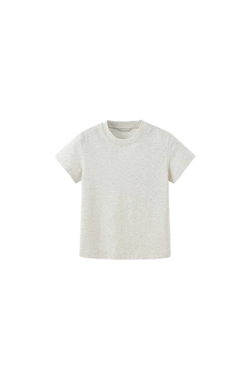 Women's Spring Summer 260g Solid Crewneck Oversized Tee