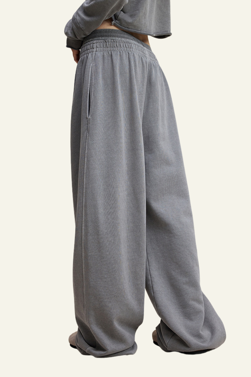 Women's Fall Clothing -Washed Cotton Straight-Leg Pants