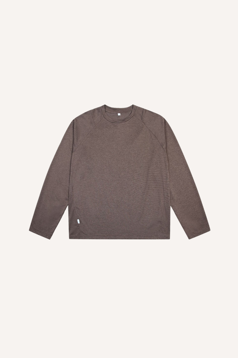 Men‘s COOLMAX LYCRA Wicking Quick Dry Paneled LS Tee