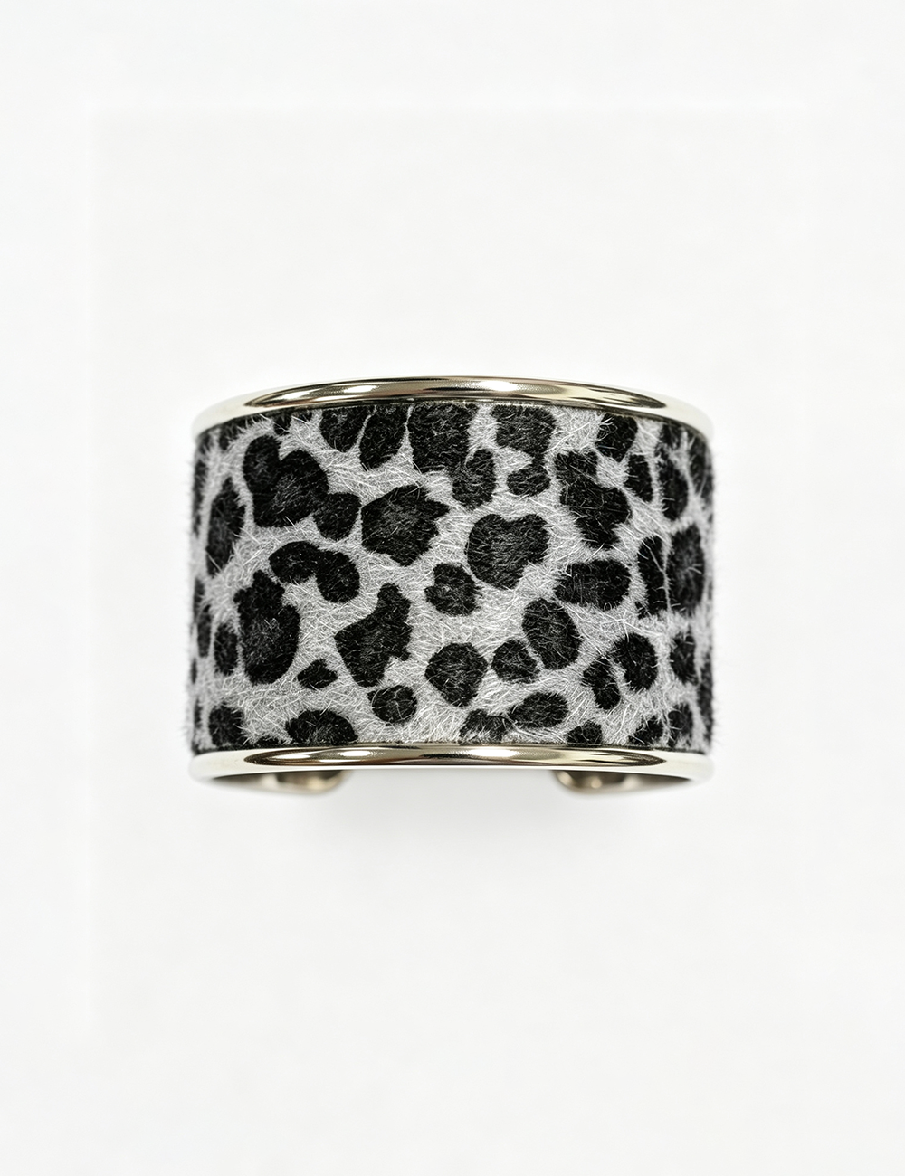 Ladies Punk Animal Print Metal Wide Cuff Bracelet