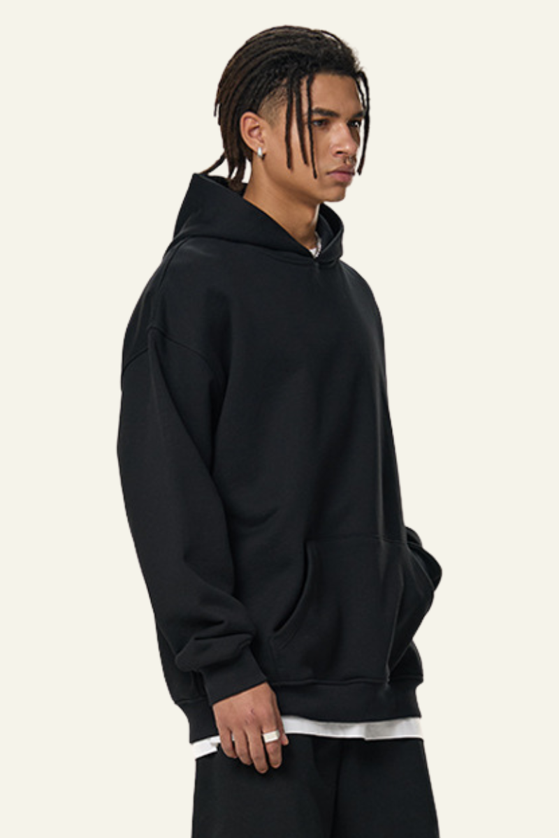 Men's Fall Clothing Cotton Streetwear Front Pocket Hooded