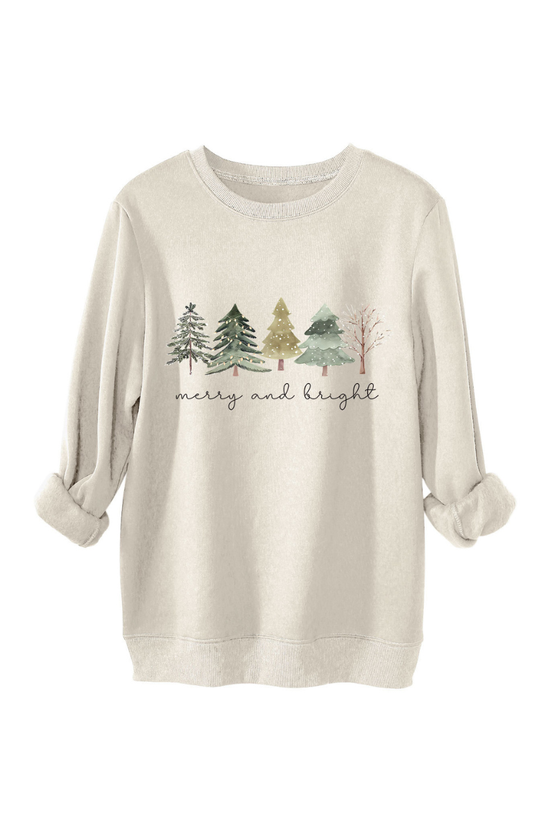 Unisex Fall Clothing Christmas Tree Graphic Sweatshirt