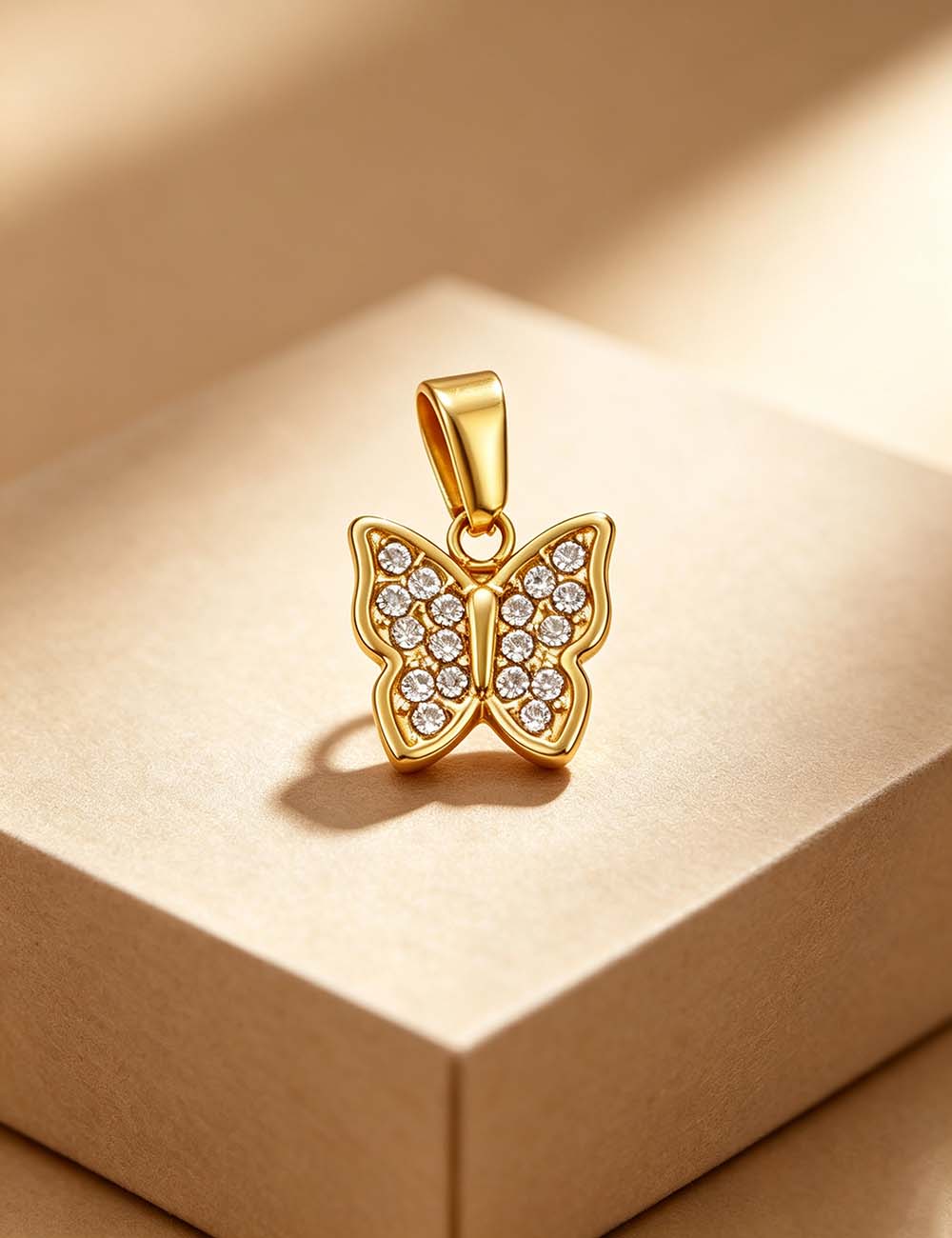 Ladies Rhinestone Heart Clover Butterfly Key Pendant Charms