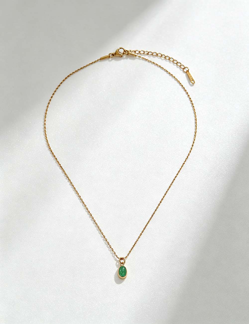 Ladies Minimalist Birthstone Pendant Beaded Necklace