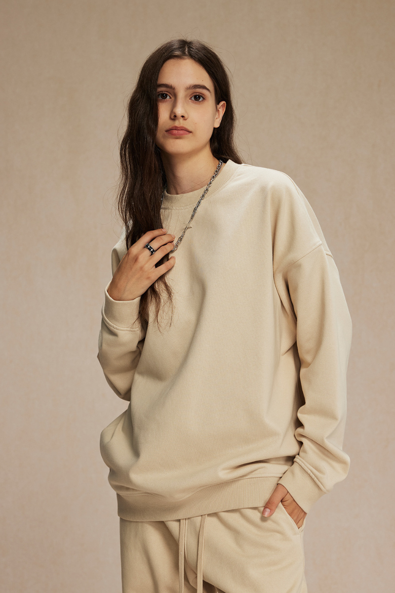 Women's Fall Clothing Streetwear Relaxed Solid Pullover