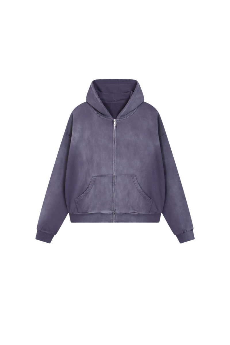 Women Fall Clothing Acid Wash Boxy Cropped Hoodie