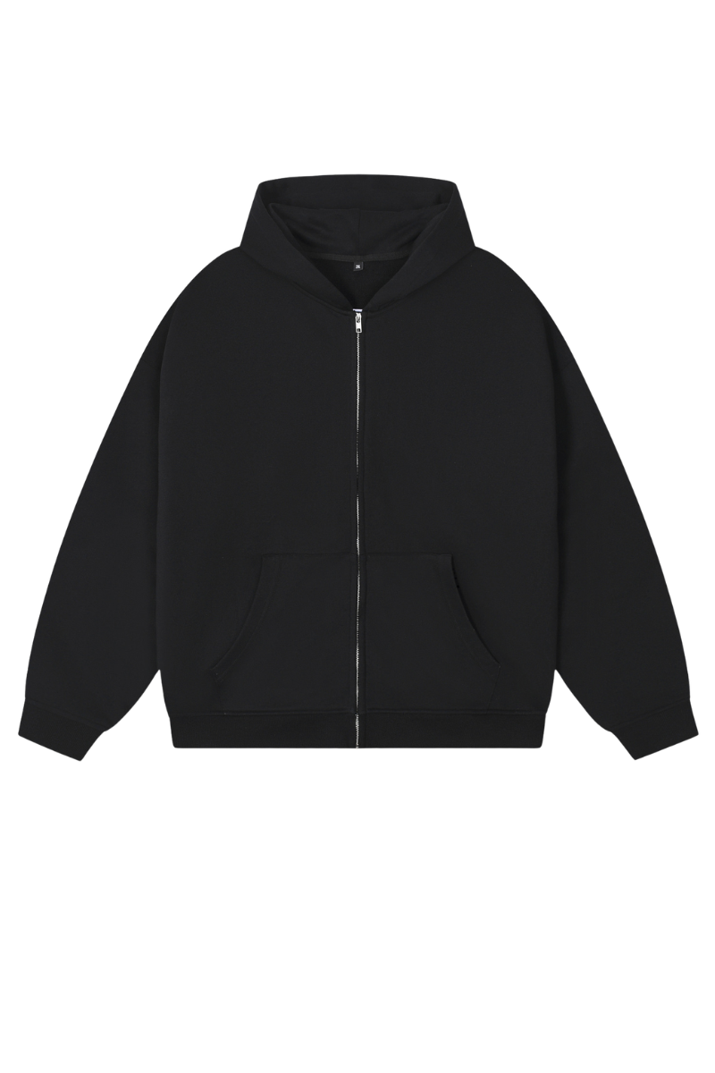 Men's Spring Summer 360g Solid Terry Zip Hoodie