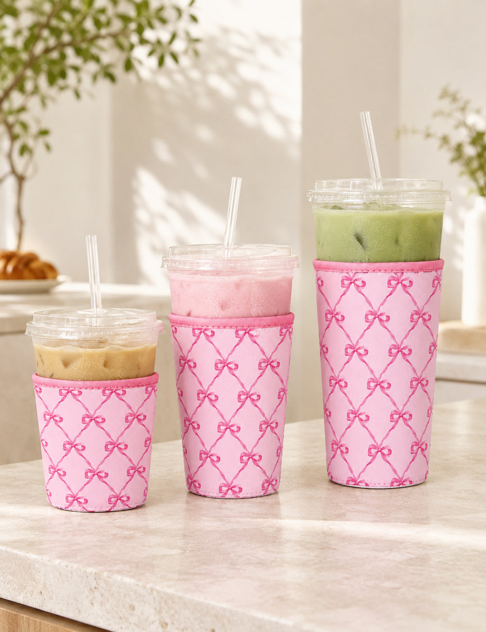 Cute Reusable Insulated Neoprene Iced Coffee Koozie Cup Sleeve