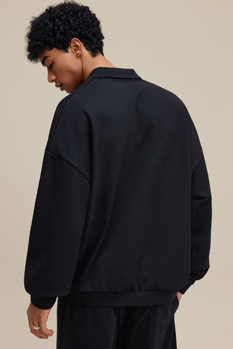 Men's Heavyweight Fleece Lapel Sweatshirt