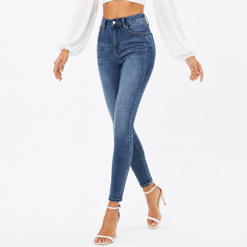 Women's Wash Stretch High Waist Slim Fit Skinny Jeans