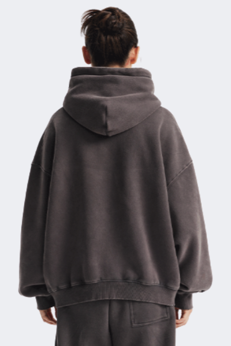Women's Fall Clothing Vintage Washed Front Pocket Hooded