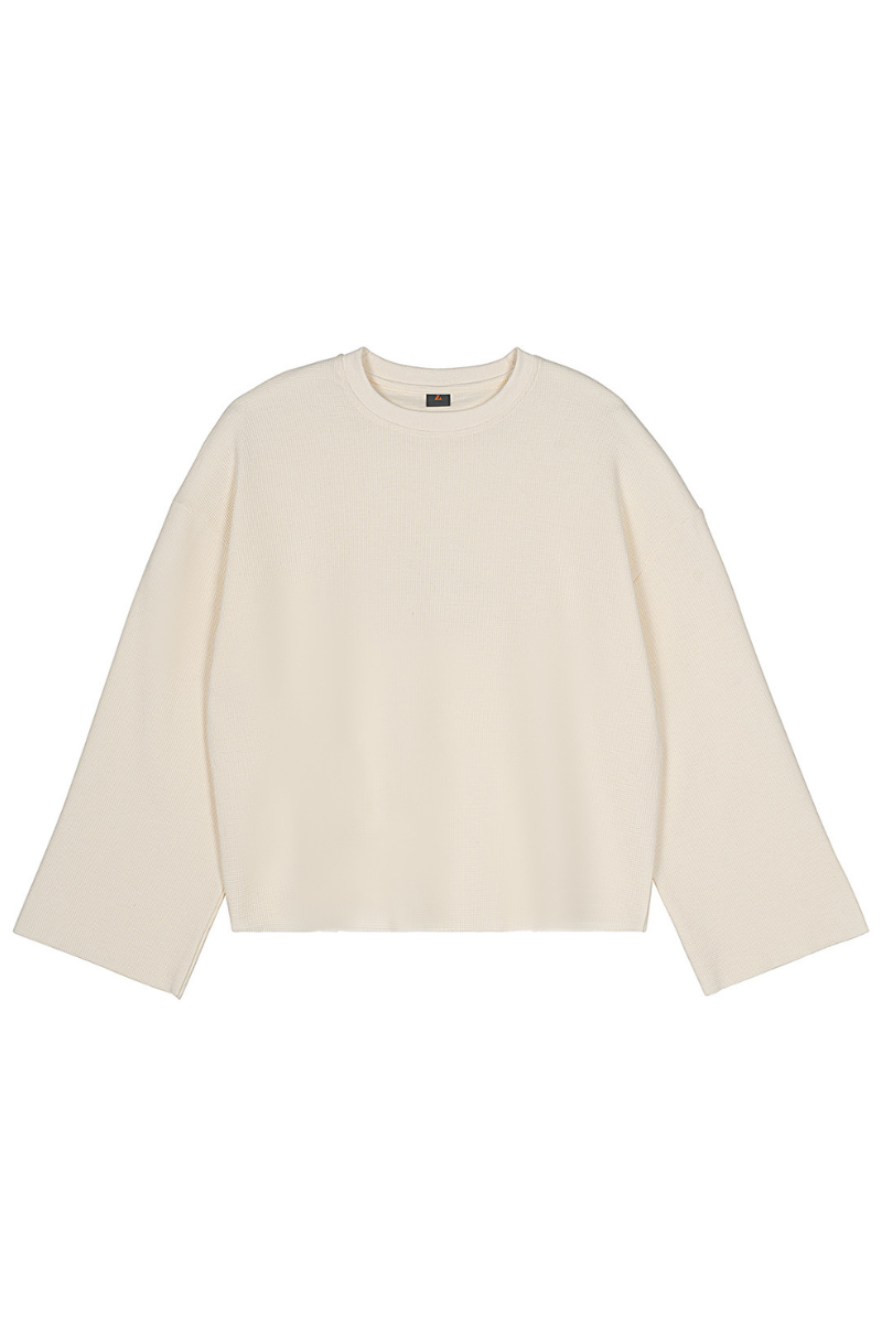 Men's Fall Clothing Raw-Edge Cropped Long Sleeve T-Shirt