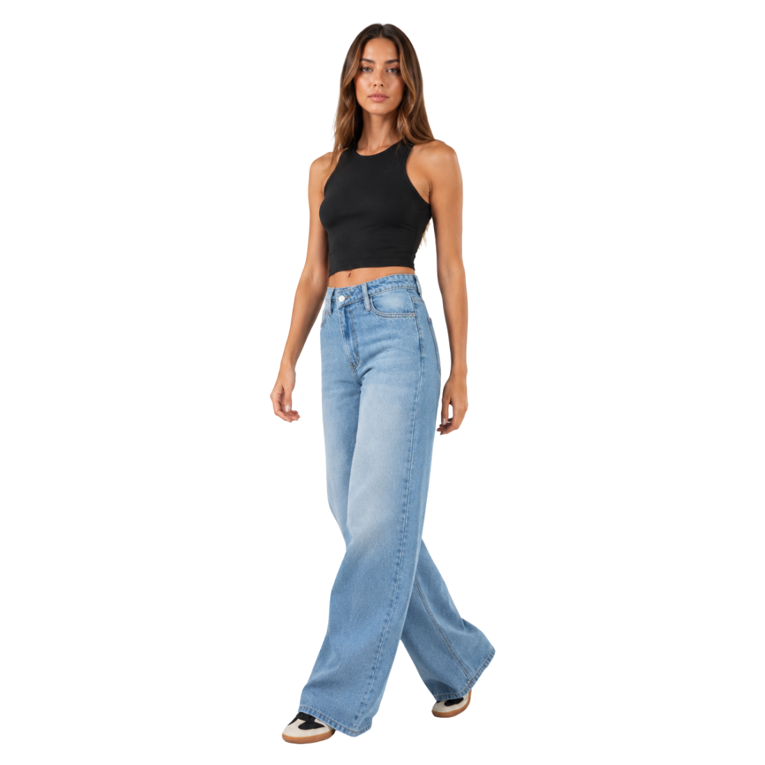 Women's High Waist Wide Leg Jeans