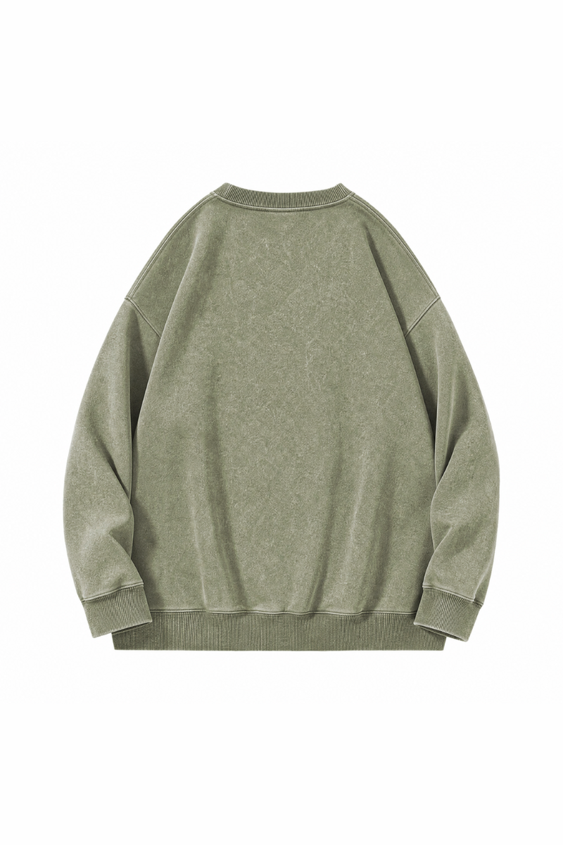 Unisex Fall Clothing Loose Crew Neck Cotton Sweatshirt