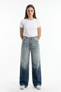 Women's Gradient Wash High Waist Straight Leg Jeans