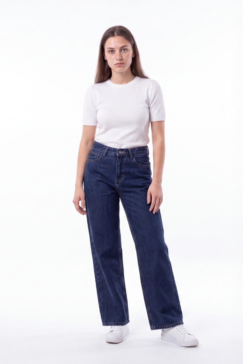 Women's High Waist Soft Drapey Wide Leg Jeans