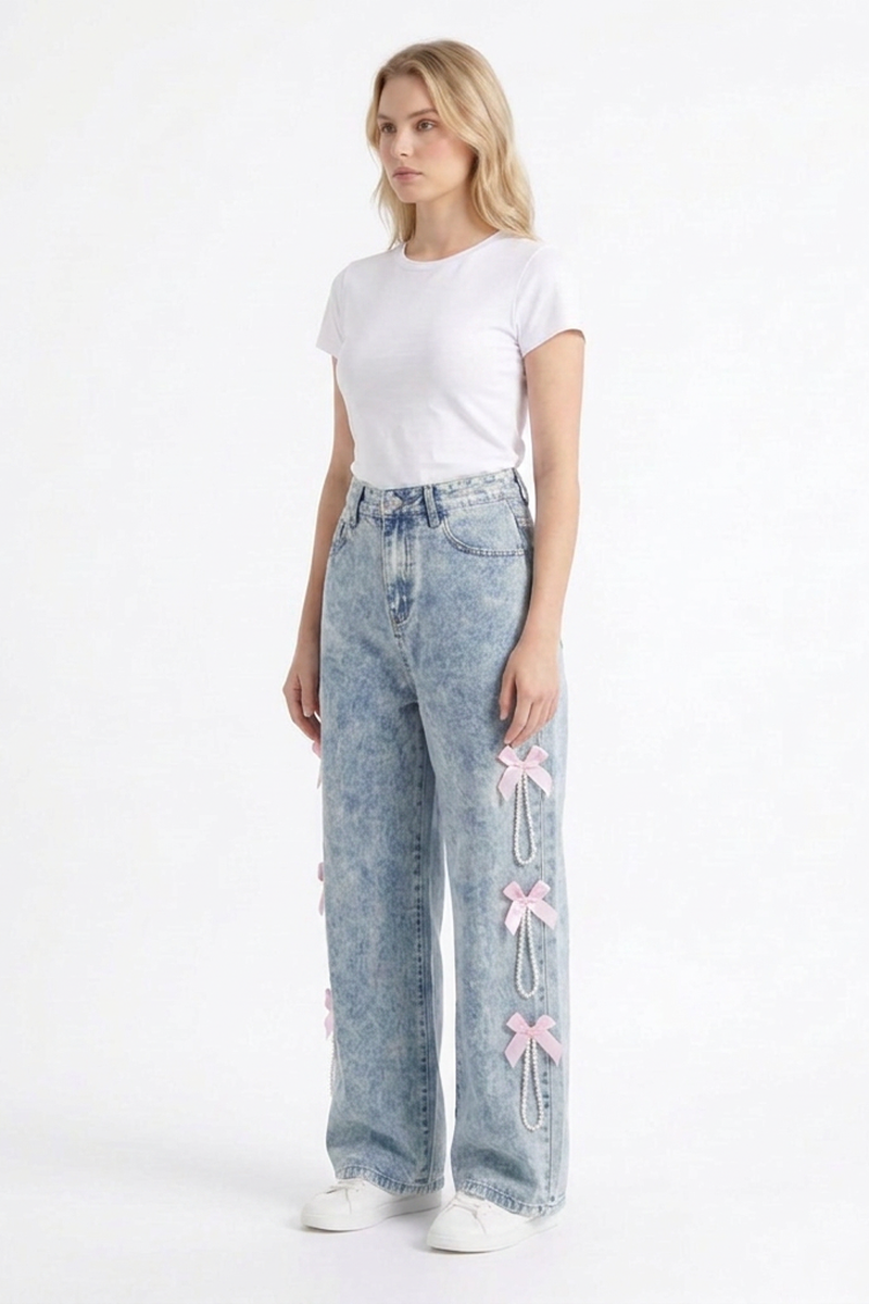 Women's High Waist Wide Leg Jeans