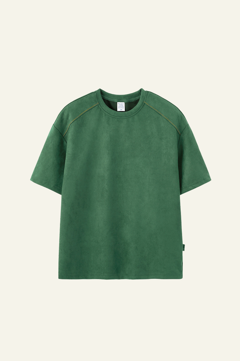 Men's Streetwear Drop-Shoulder Solid T-shirt
