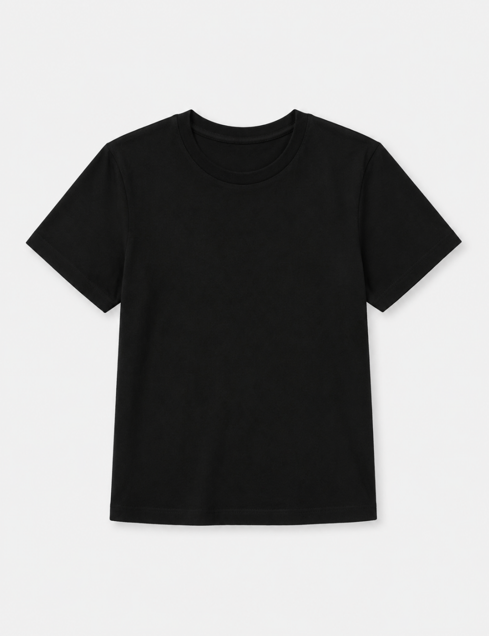 Ladies Casual Solid Round Neck Short Sleeves Basic T-Shirt
