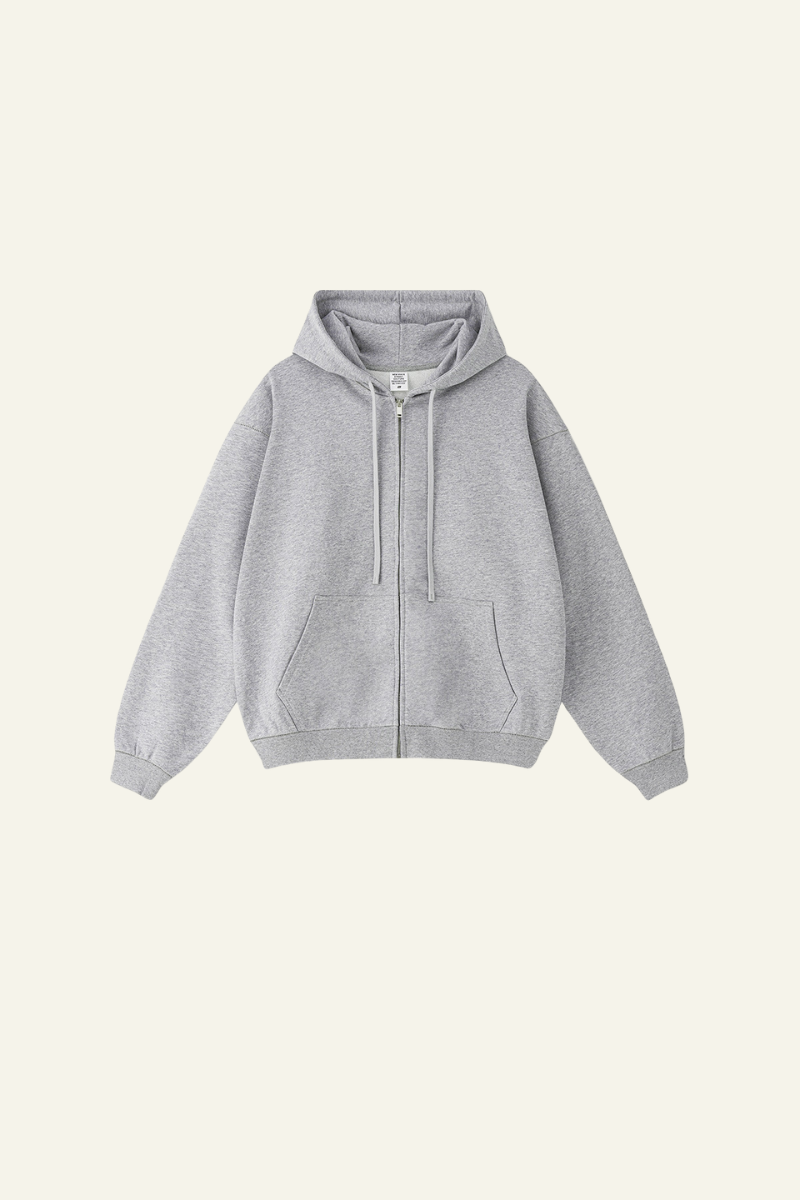 Fall Clothing Pure color terry cloth hooded sweatshirt