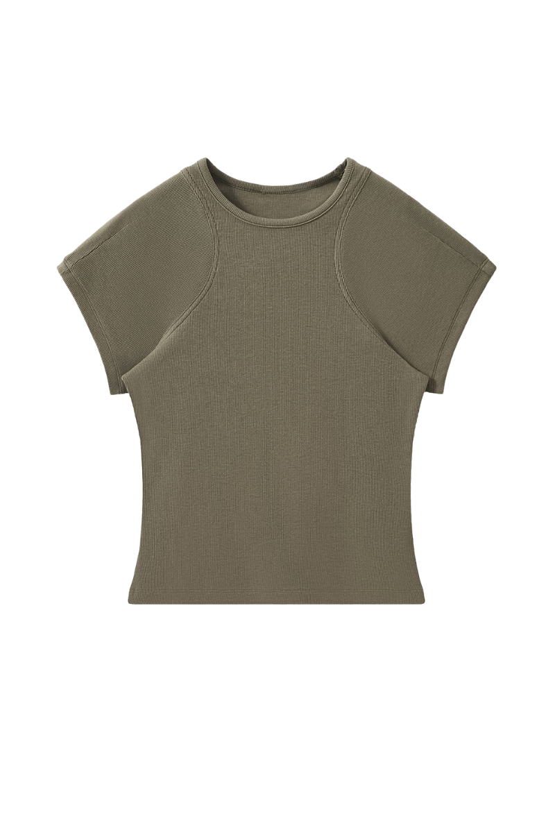 Women's Summer Ribbed T-Shirt