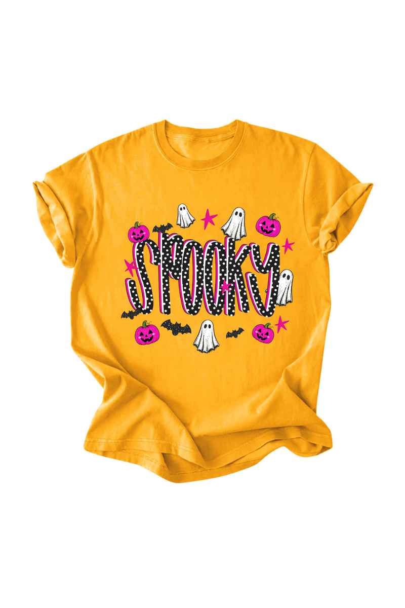 Unisex Summer Halloween Pumpkin Ghost Graphic T-Shirt