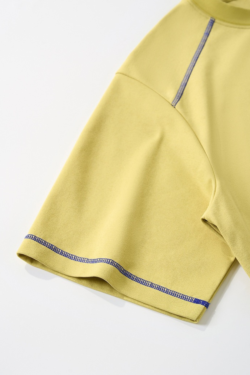 Men's Streetwear Color-Blocked Stripe Sport T-shirt
