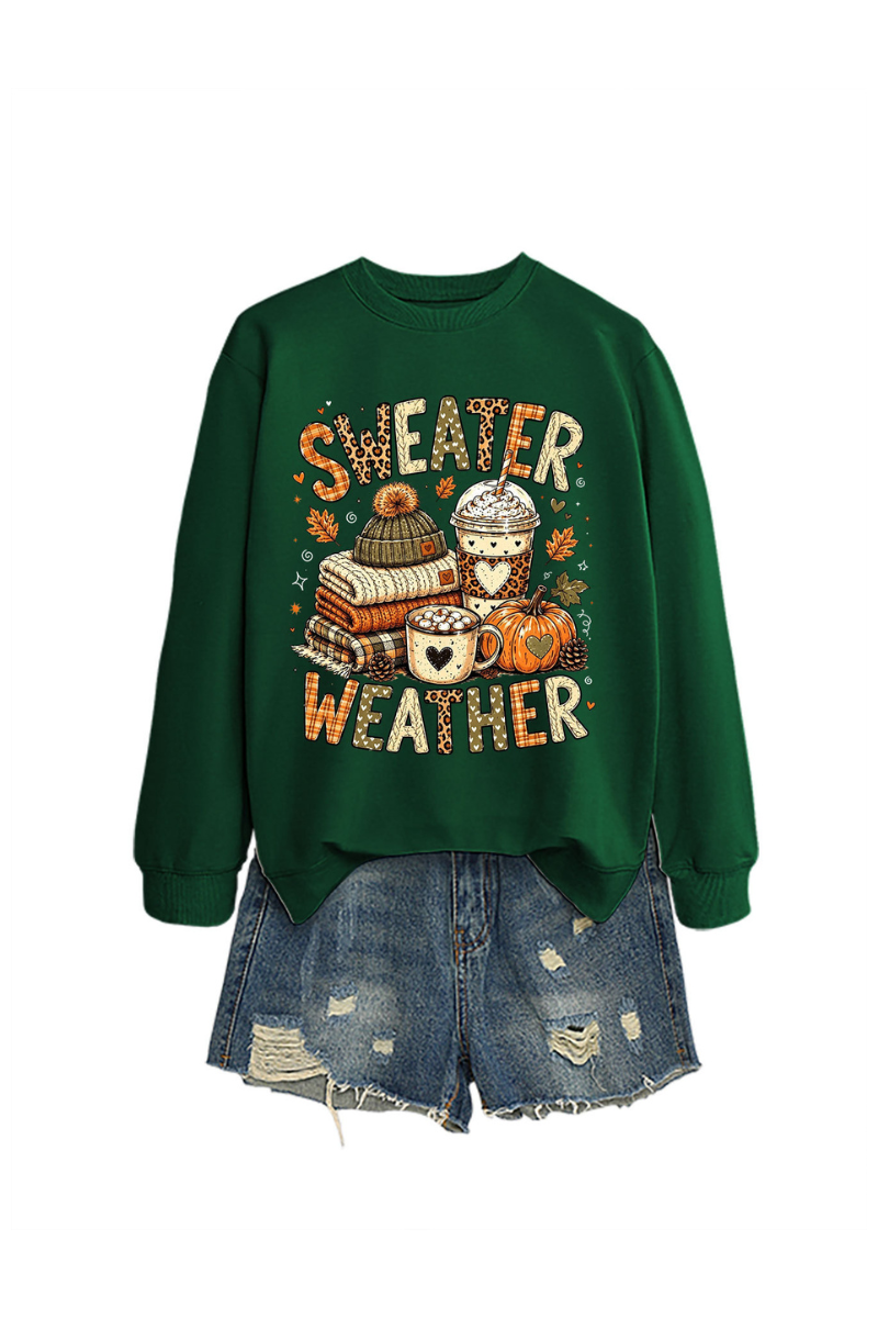 Unisex Fall Clothing Pumpkin Sweater Weather Sweatshirt