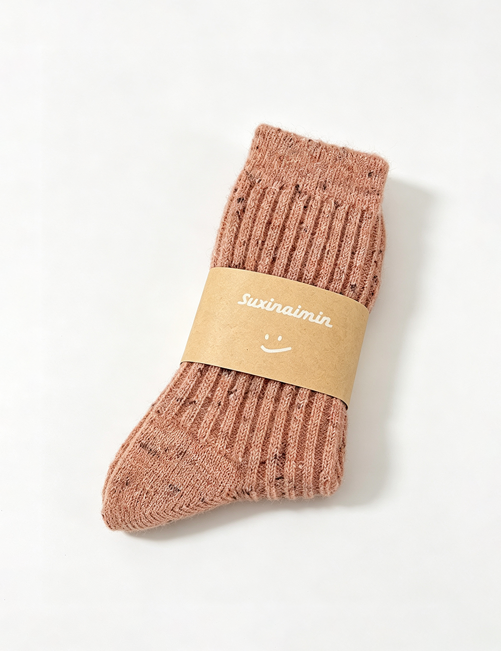 Ladies Cozy Flecked Warm Ribbed Slouch Crew Socks