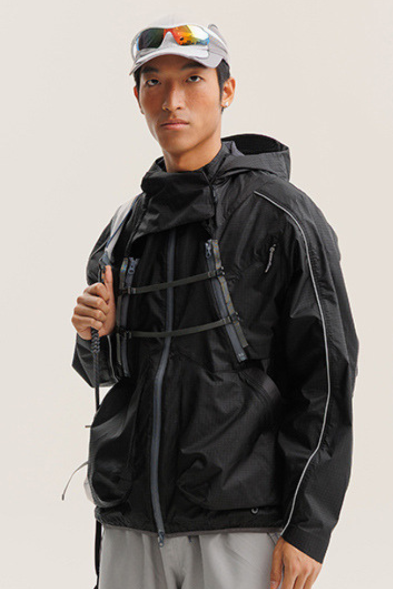 Unisex Outdoor American Cargo Hood Waterproof Hiking Jacket