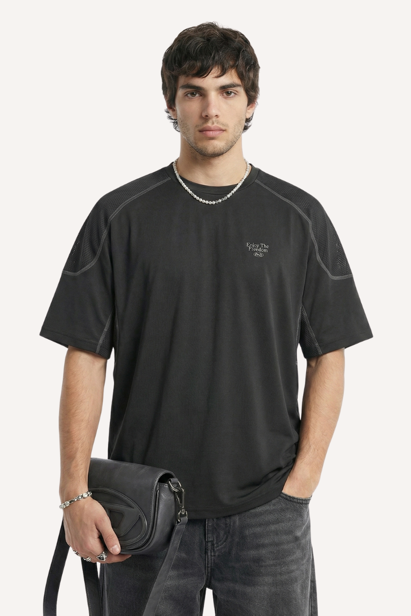 Men's Spring Summer Zone Cooling Reflective Loose Long Tee