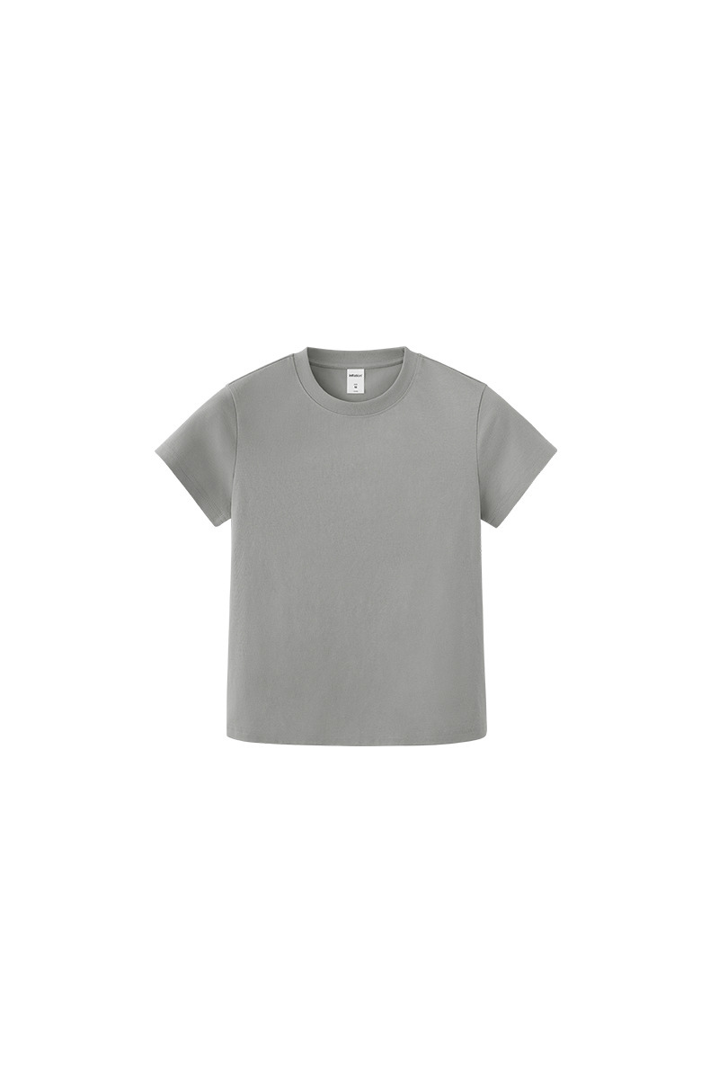 Women's Spring Summer 260g Solid Crewneck Oversized Tee