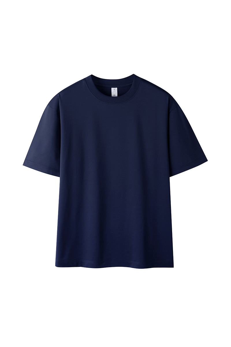 Unisex Summer 7A AntiMite Cooling 3Stitch Cotton Solid Tee
