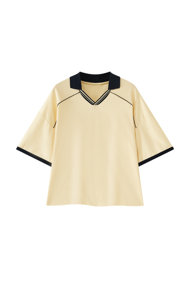 Men's Summer Colorblock Cooling Quick Dry Boxy Polo