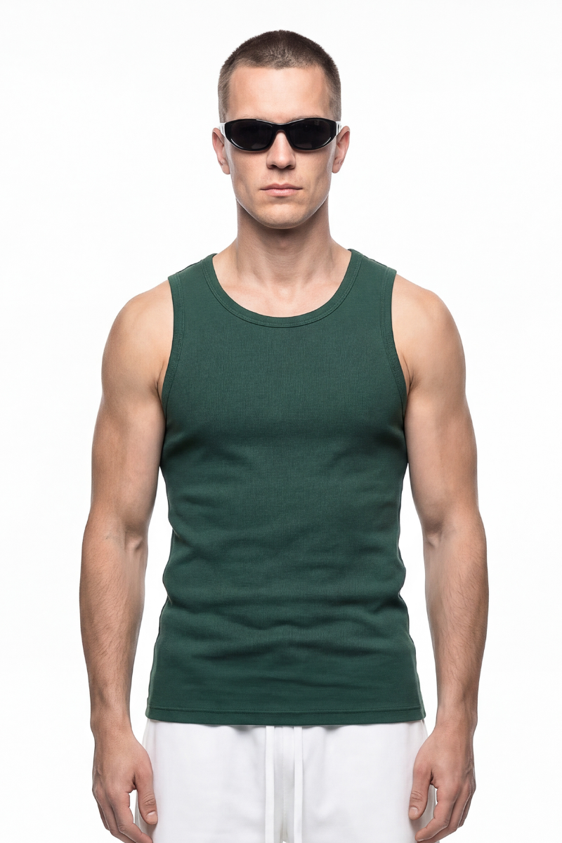 Unisex Fall Clothing 430g Heavy Ribbed Sleeveless Tank