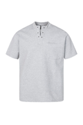 Men's Summer Cleanfit Zip Henley Button Solid Tee
