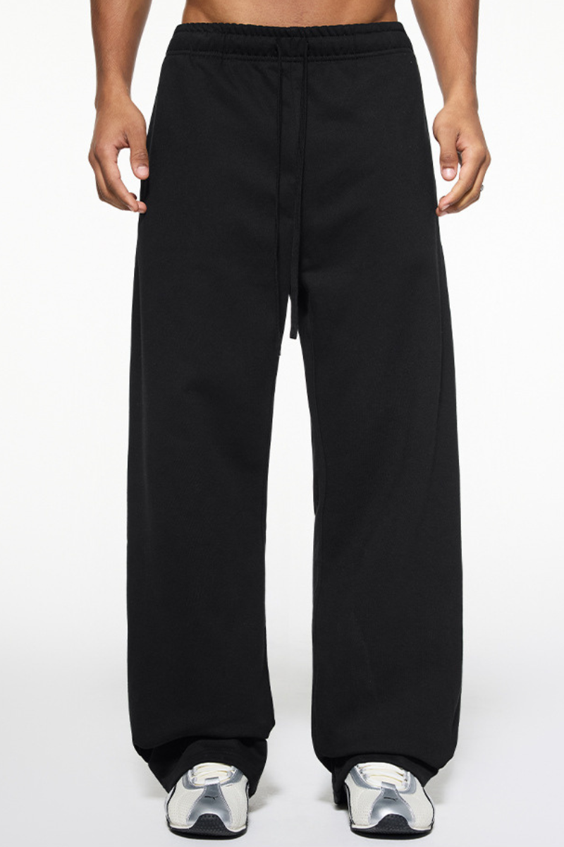 Unisex Fall Clothing 450g Elastic Drawstring Straight Pants
