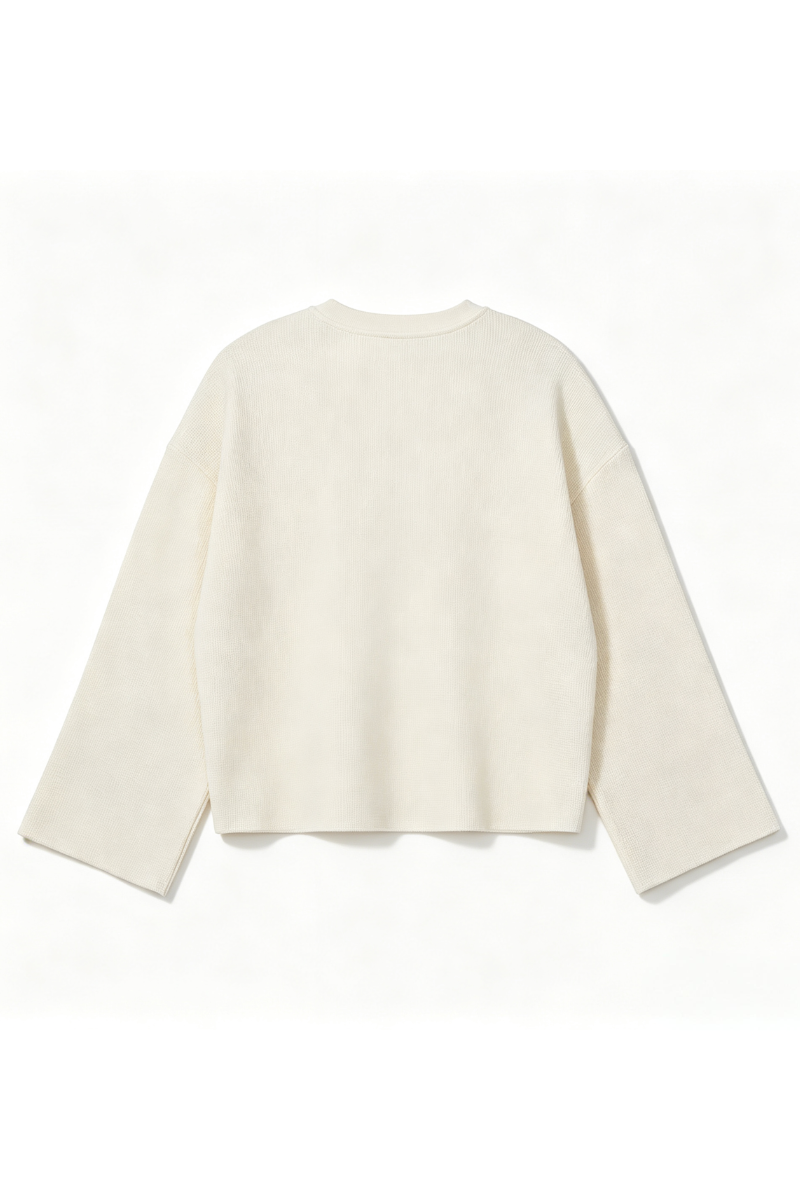 Men's Fall Clothing Raw-Edge Cropped Long Sleeve T-Shirt