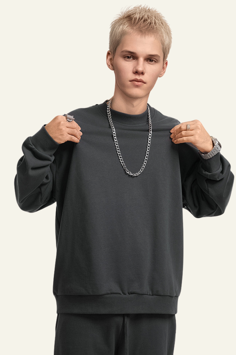 Men's Fall Clothing Solid-Colored Pullover