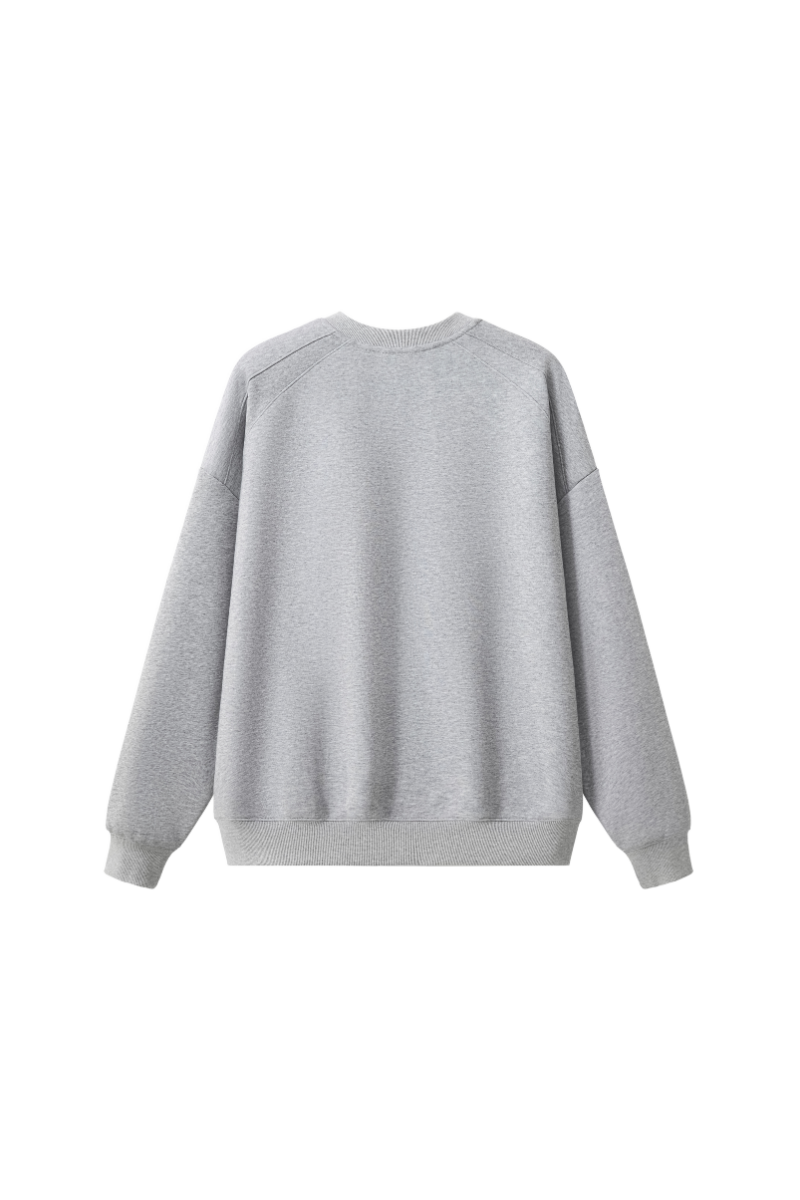 Men Fall Clothing Blend Raglan Cropped Pullover Sweatshirt