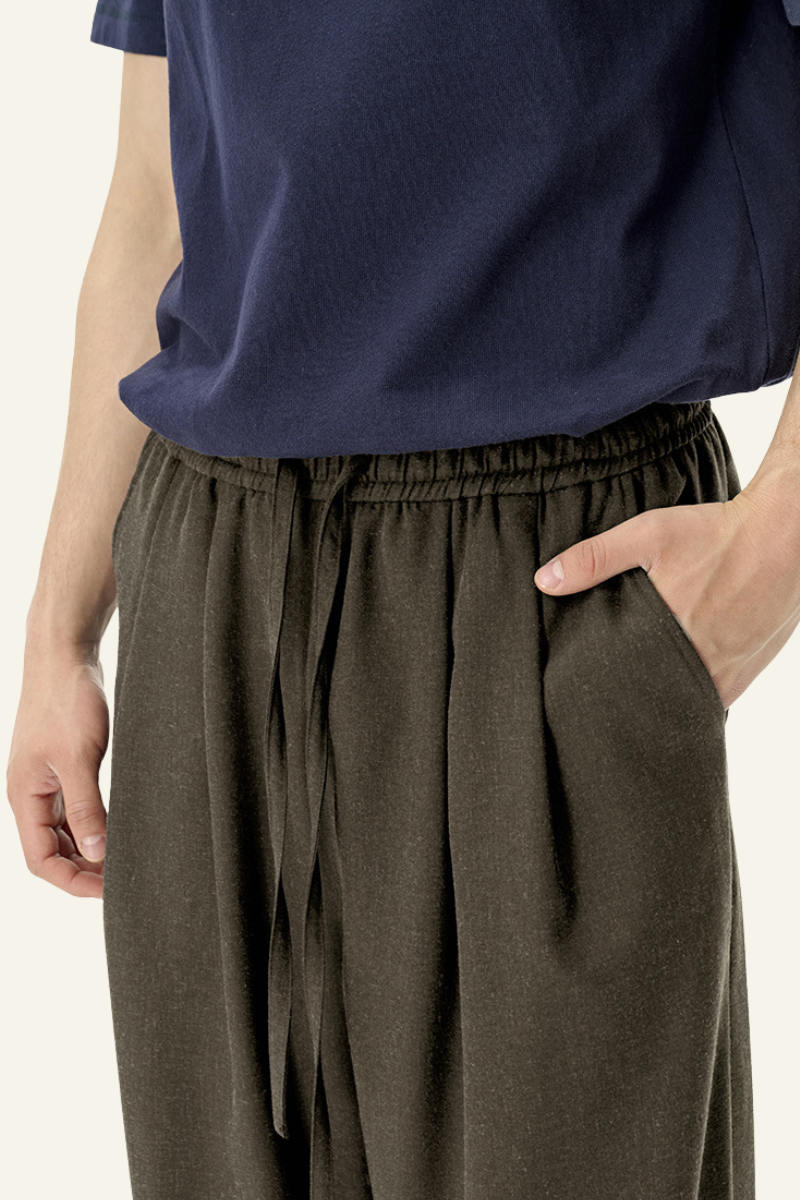 Men's Streetwear Loose-fitting Solid Straight Leg Pants