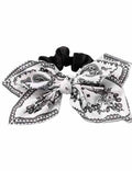 Ladies Vintage Paisley Floral Print Bow Knot Scrunchie