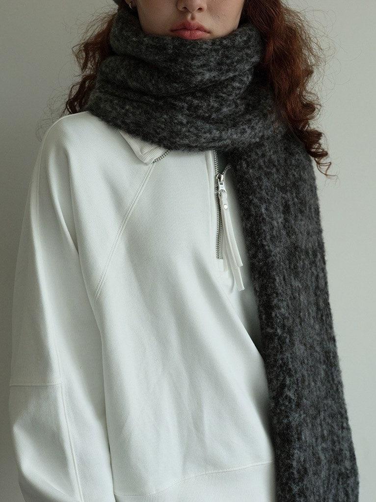 Ladies Black & Grey Color Block Soft Scarf YN019