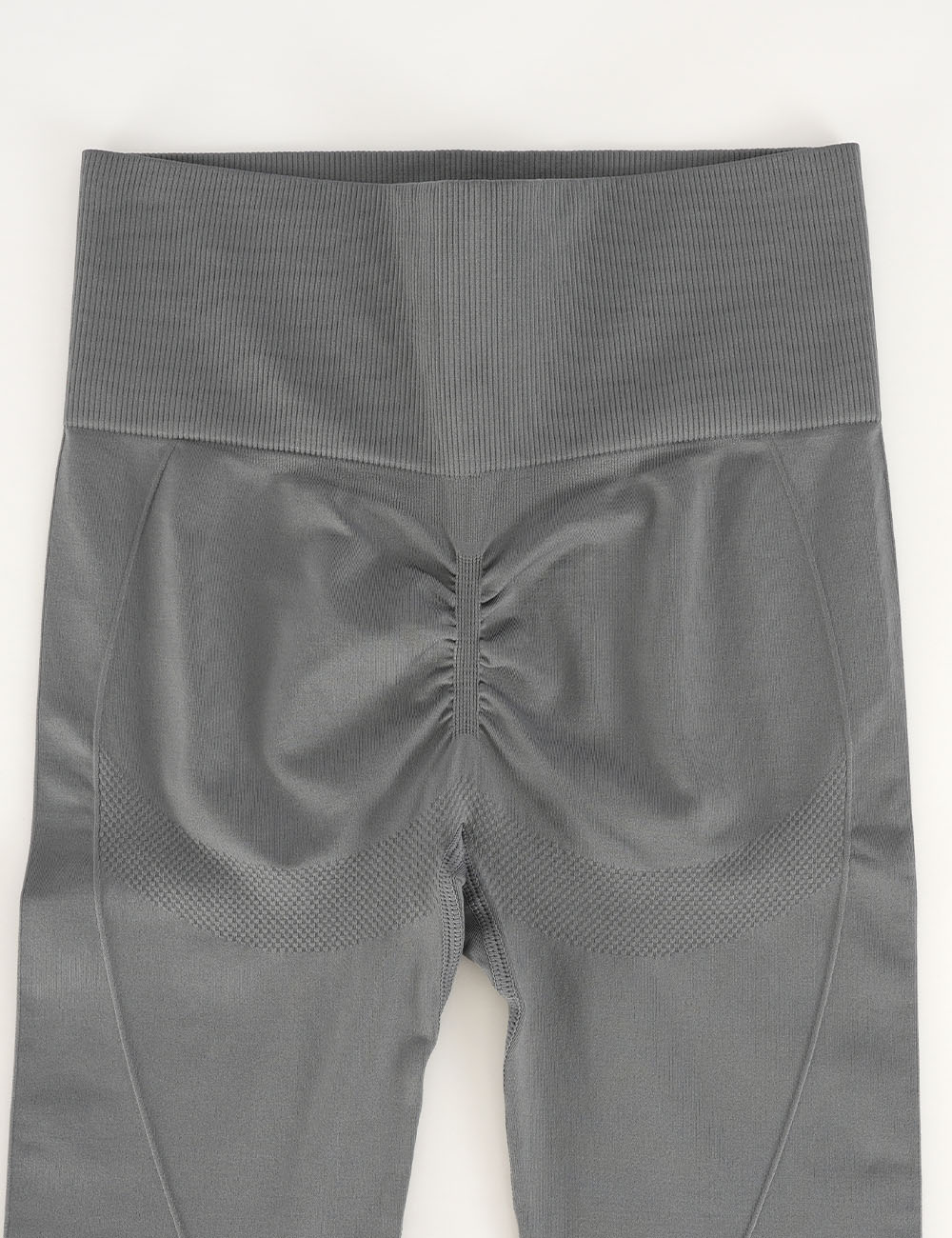 Ladies Seamless Elastic Waist Solid Color Yoga Pants