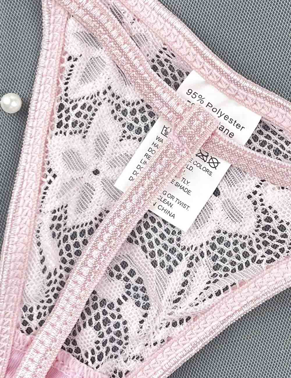 Ladies Floral Embroidery Hollow Out Chemise Set 8HF4344