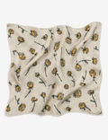 Ladies Bandana Rose Print Neck Square Scarf